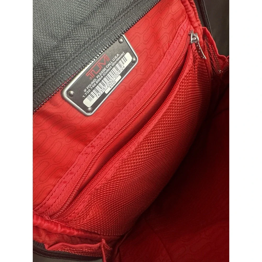 Tumi T-Tech Sling Backpack Black Red Crossbody Messenger Bag Tech Travel Commute